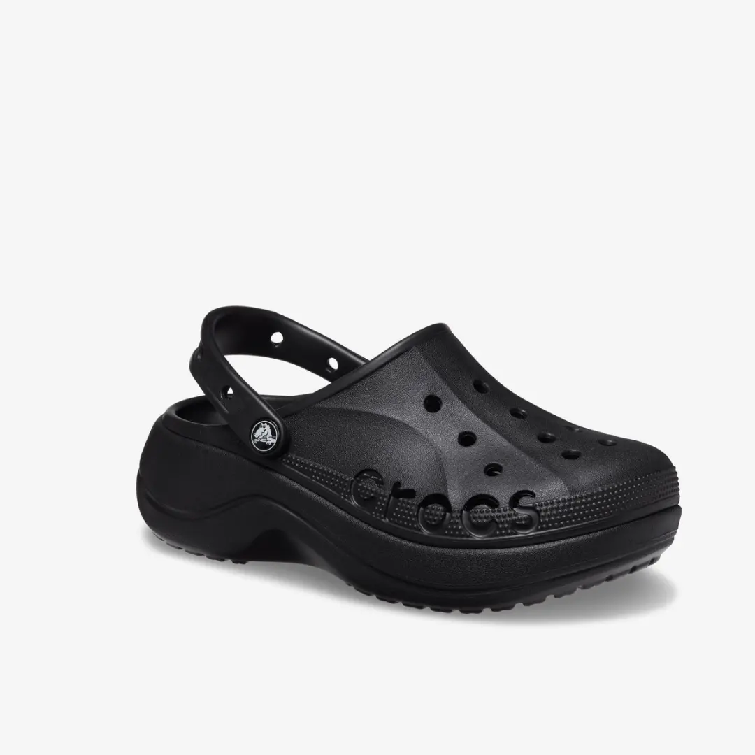 Crocs Baya Platform Clog dames klompen zwart