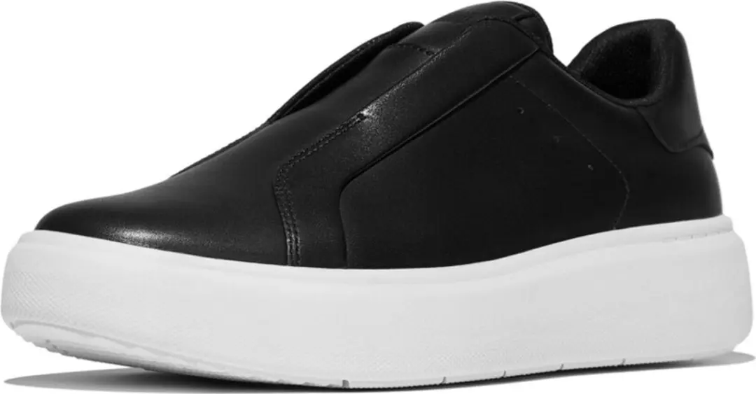 FitFlop FitFlop Rtg Leather Laceless Sneakers ZWART - Maat 37