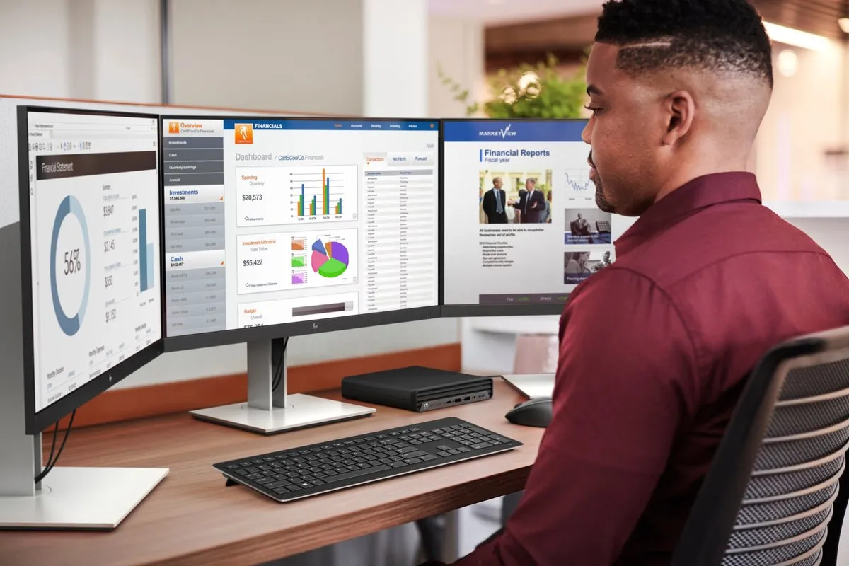 HP EliteDisplay E24 G4 Monitor - 24 Inch Full HD