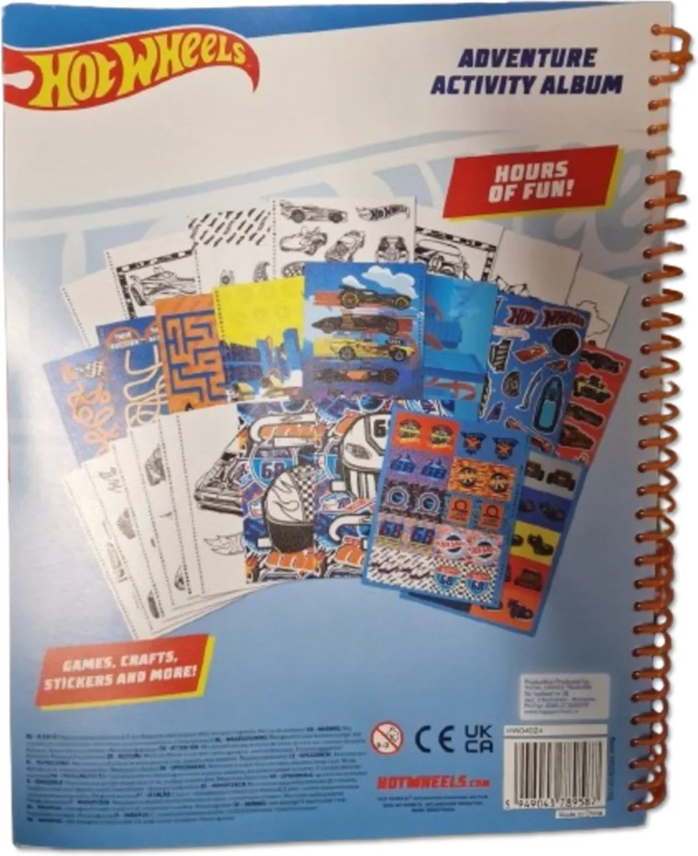 Hot Wheels Activity Album - Blauw/ Groen/ Oranje - afbeelding 2 van 3