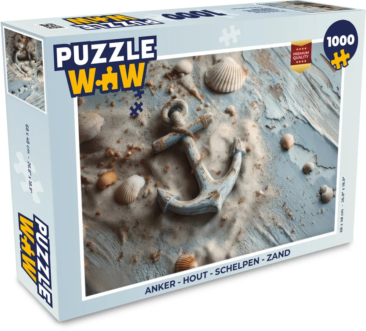PuzzleWow Anker Schelpen Zand Legpuzzel 1000 Stuks
