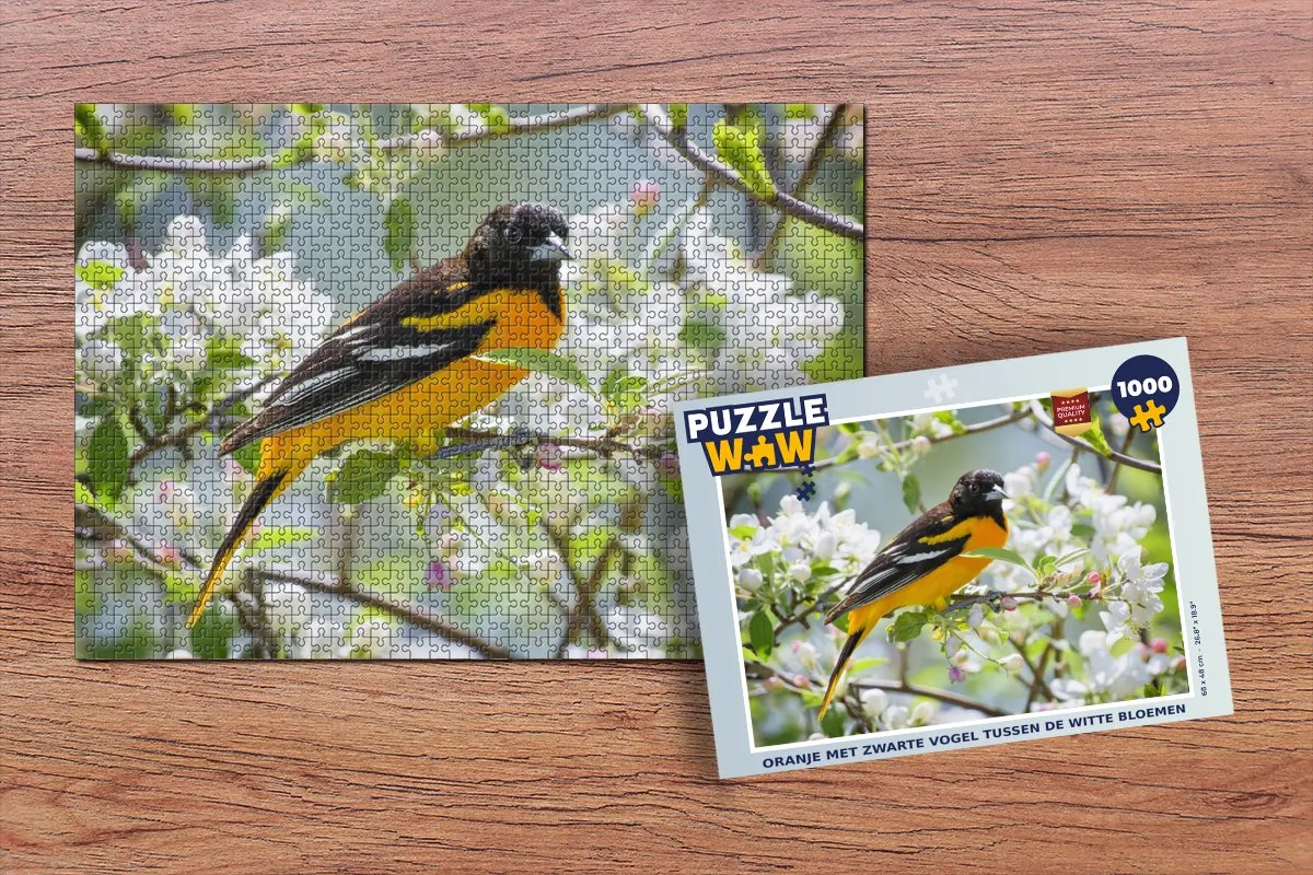 PuzzleWow Vogel Bloemen Kleuren Legpuzzel 1000 Stuks - Multicolor