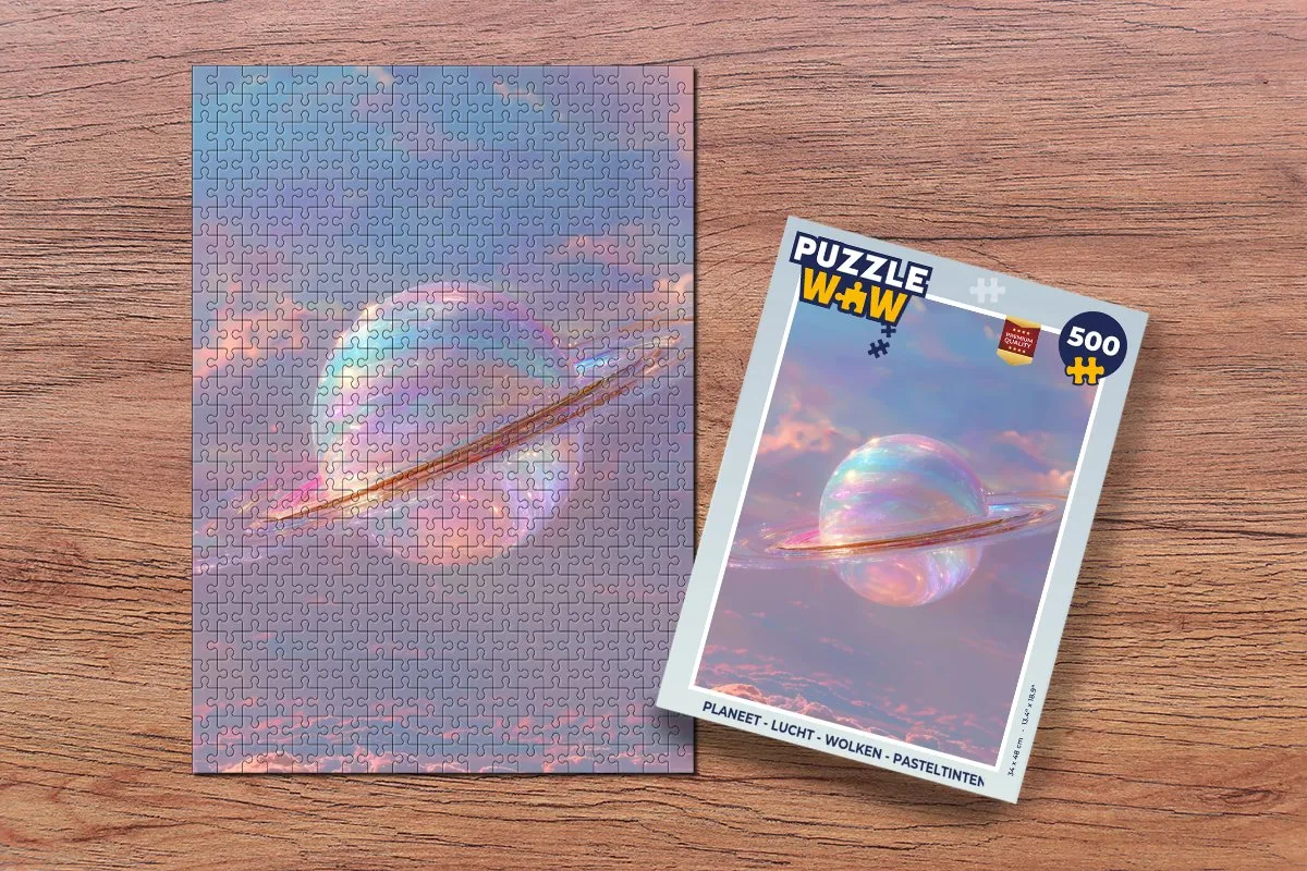 PuzzleWow Planeet Lucht Wolken Legpuzzel 500 Stuks - Pasteltinten
