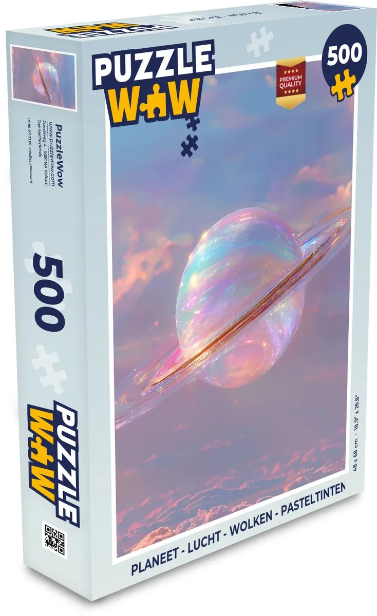PuzzleWow Planeet Lucht Wolken Legpuzzel 500 Stuks - Pasteltinten