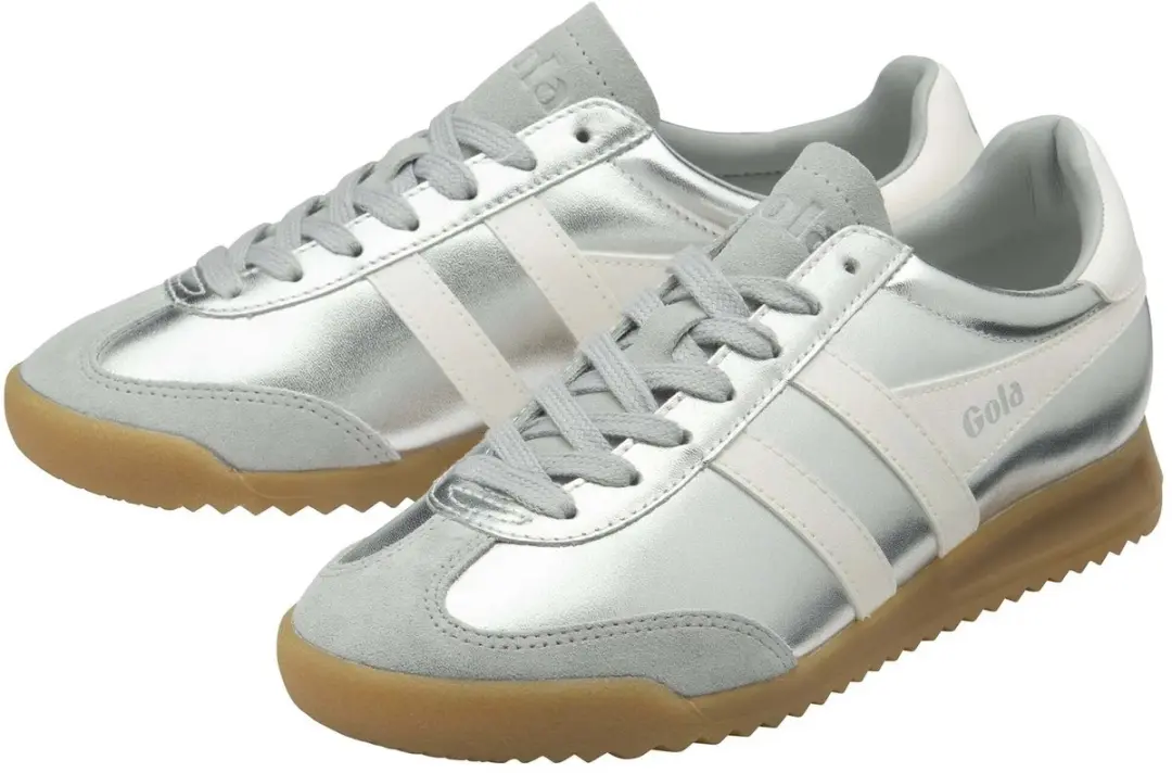 Gola Torpedo Glimmer Trainer CLB742 - 40 - Silver/Off White - afbeelding 2 van 6