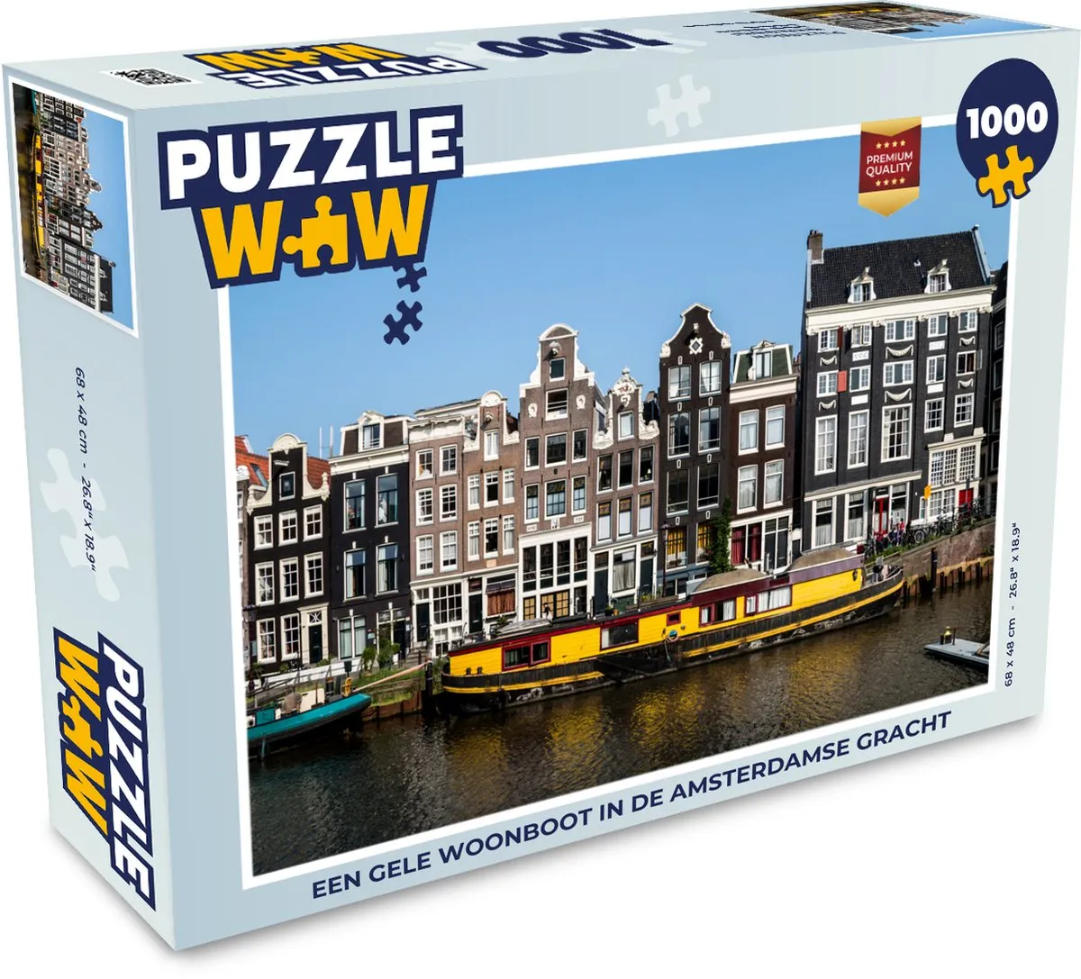 PuzzleWow Legpuzzel Amsterdamse Gracht 1000 Stuks - Multicolor