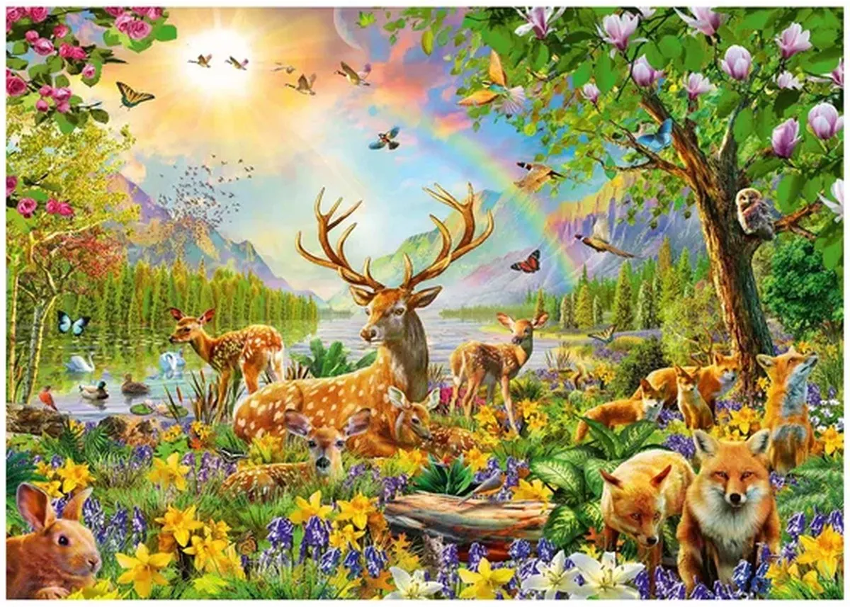 Ravensburger Mooie Hertenfamilie Legpuzzel 200 XXL Stuks - Multicolor