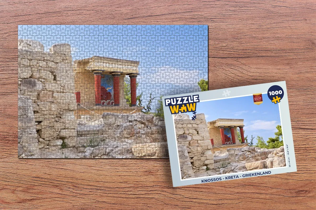 PuzzleWow Knossos Kreta Legpuzzel 1000 Stuks - Multicolor