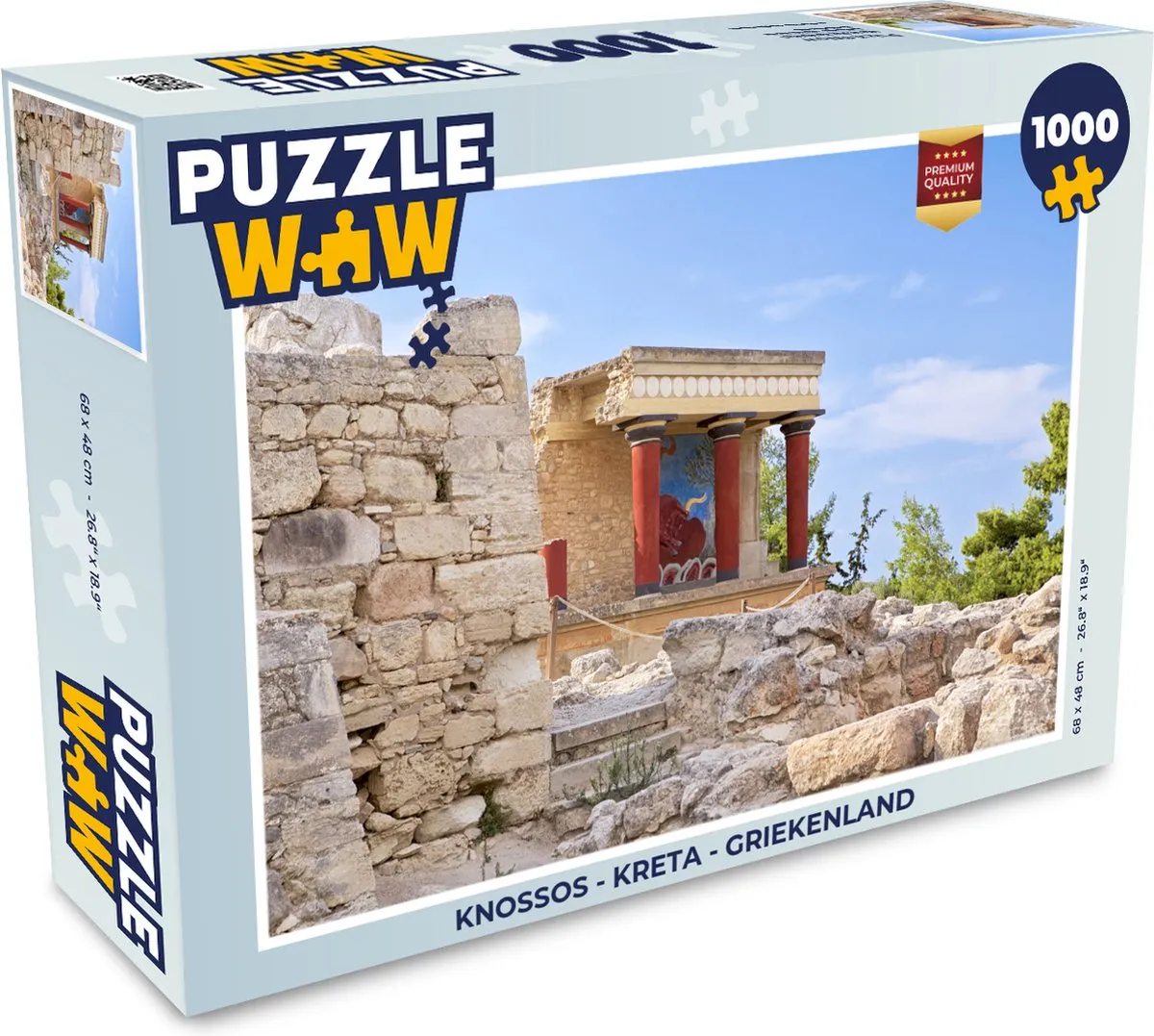PuzzleWow Knossos Kreta Legpuzzel 1000 Stuks - Multicolor