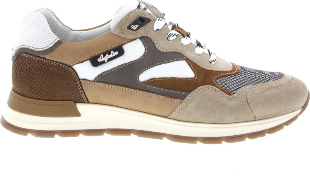 Heren Sneakers Australian Tiago White-beige Wit