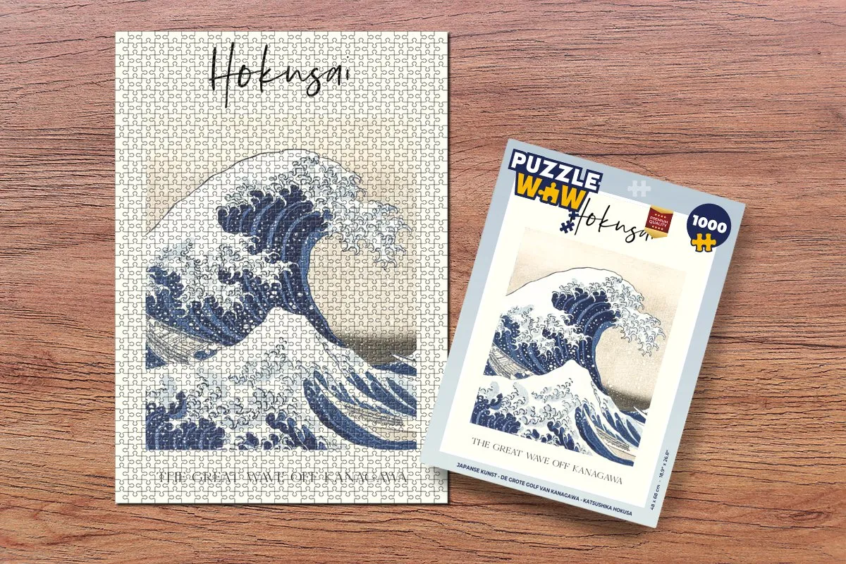 PuzzleWow De Grote Golf van Kanagawa Legpuzzel 1000 Stuks - Multicolor