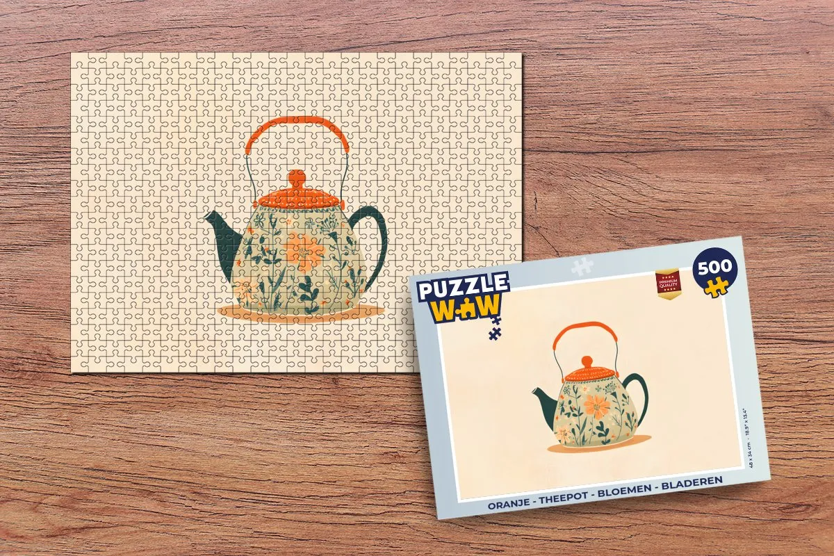 PuzzleWow Theepot Bloemen Legpuzzel 500 Stuks - MPN 8721374598727