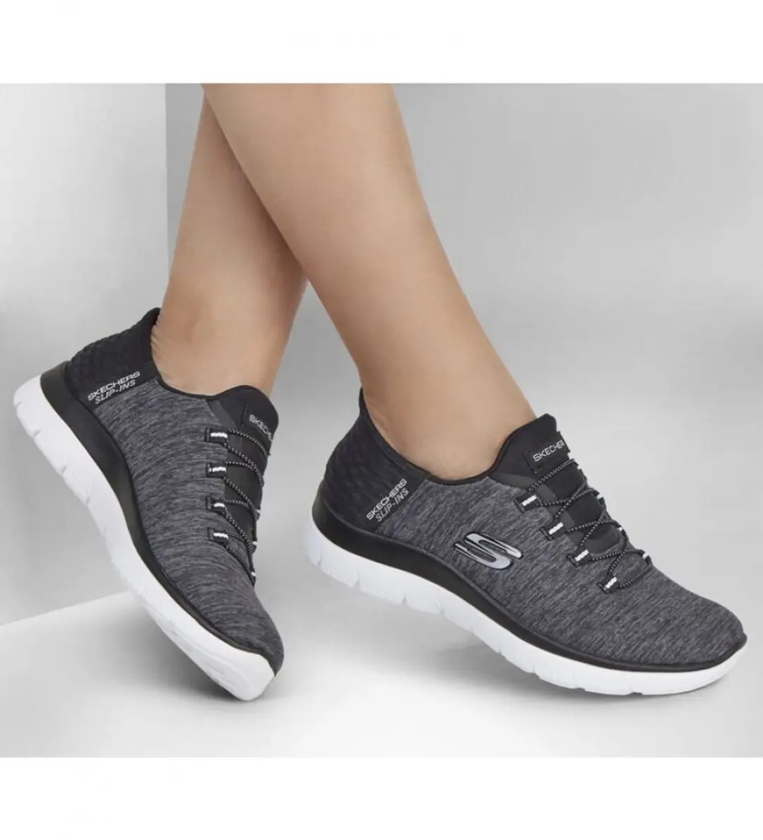 Skechers Summits-Dazzling Haze 149937 BKW Dames Sneakers - Zwart - afbeelding 6 van 6