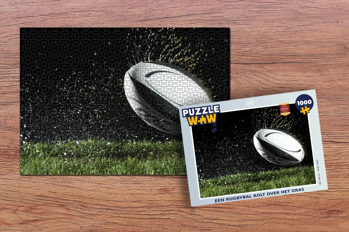 PuzzleWow Legpuzzel Rugbybal Multicolor - 1000 Stukken