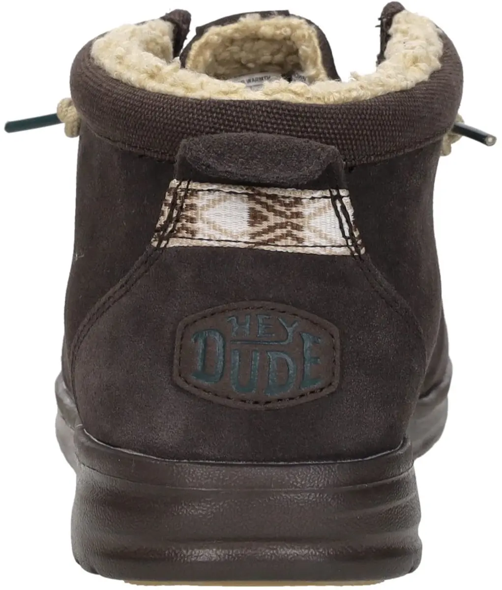 HEYDUDE Wally Mid GripR Warmth Instappers - Mole Brown - afbeelding 5 van 6