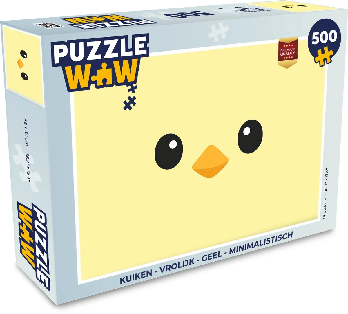 PuzzleWow Kuiken Legpuzzel 500 Stuks - Geel