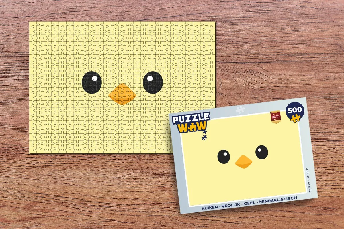 PuzzleWow Kuiken Legpuzzel 500 Stuks - Geel