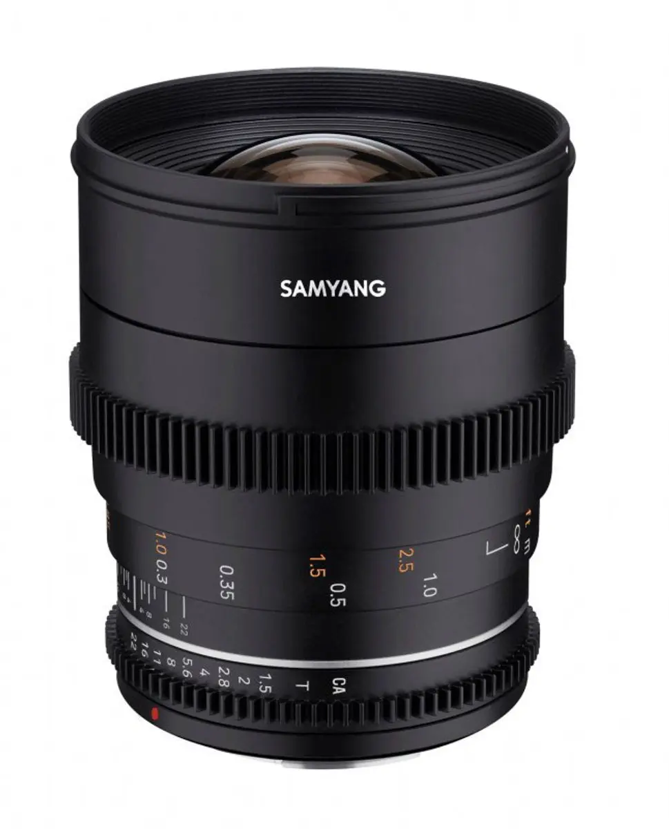 Samyang VDSLR 24mm T1.5 MK2 MILC Bioscooplens Zwart