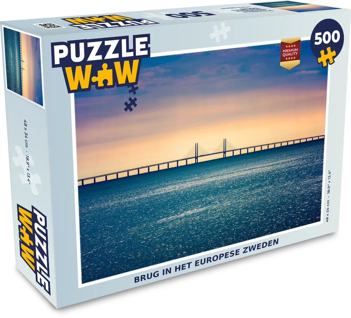 PuzzleWow Legpuzzel Brug in het Europese Zweden 500 Stuks