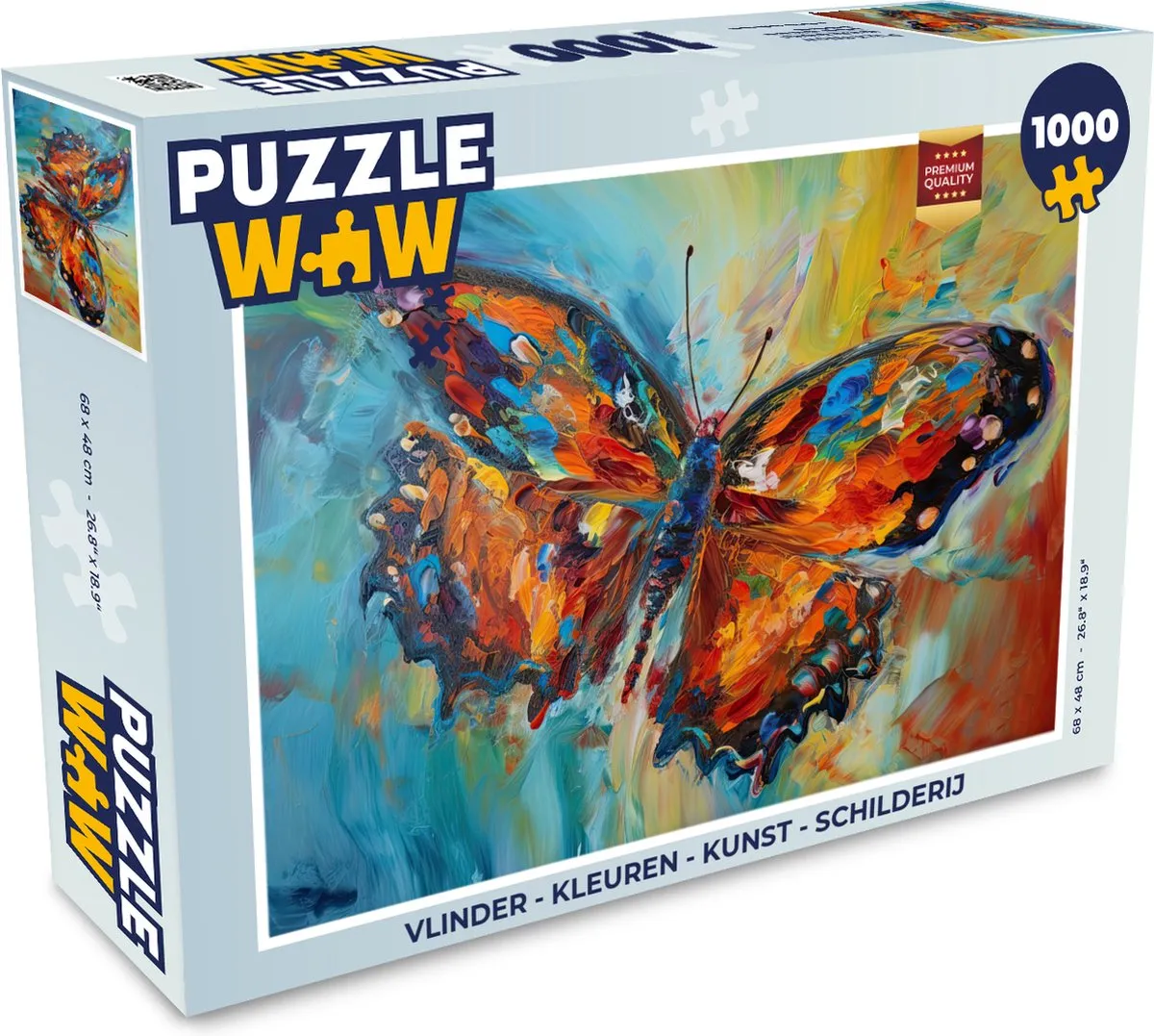 PuzzleWow Vlinder Legpuzzel 1000 Stuks - Multicolor