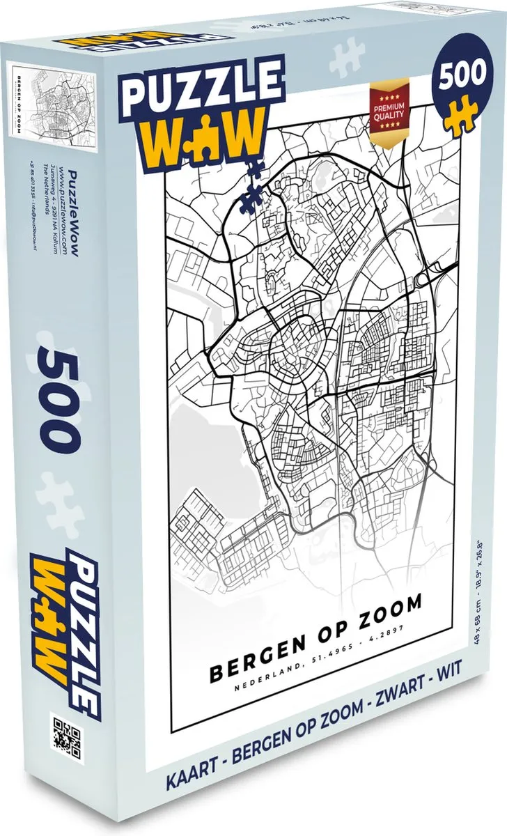 PuzzleWow Bergen op Zoom Legpuzzel 500 Stuks - Multicolor