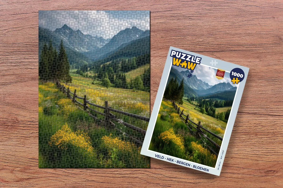 PuzzleWow Bergen & Bloemen Legpuzzel 1000 Stuks