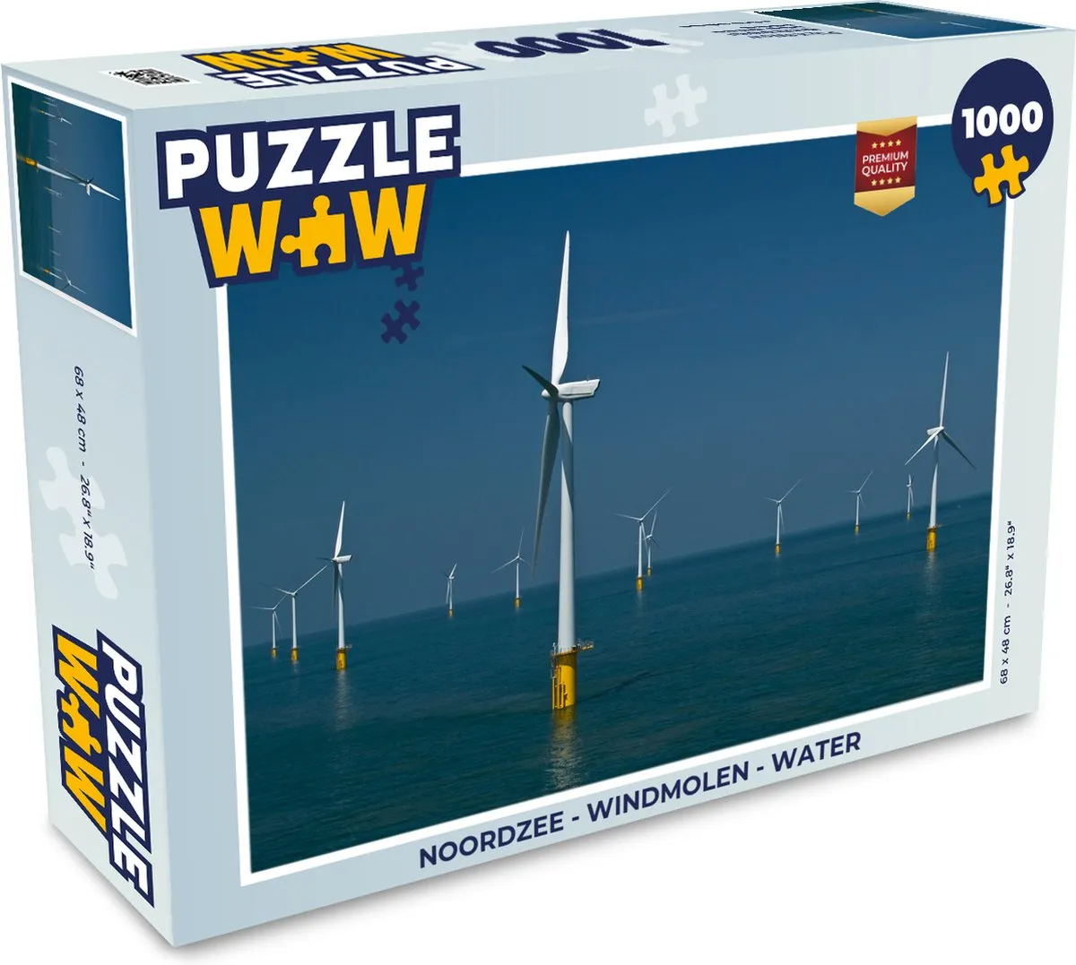 PuzzleWow Noordzee Windmolen Legpuzzel 1000 Stuks - Multicolor