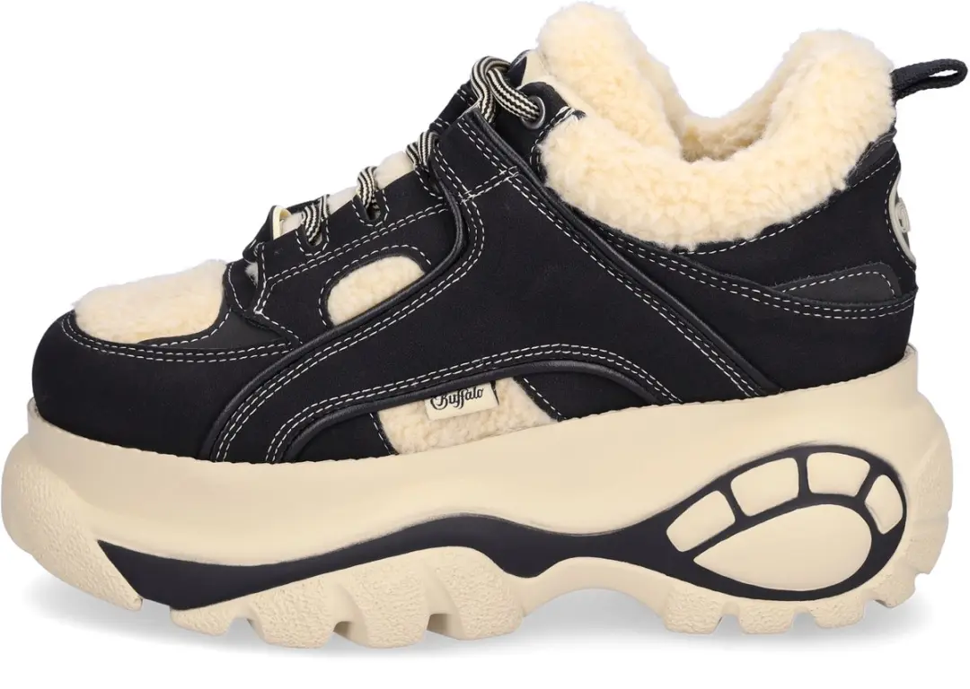 Buffalo Damessneaker 1339-14 Rev Warm - Beige/Zwart - afbeelding 2 van 6