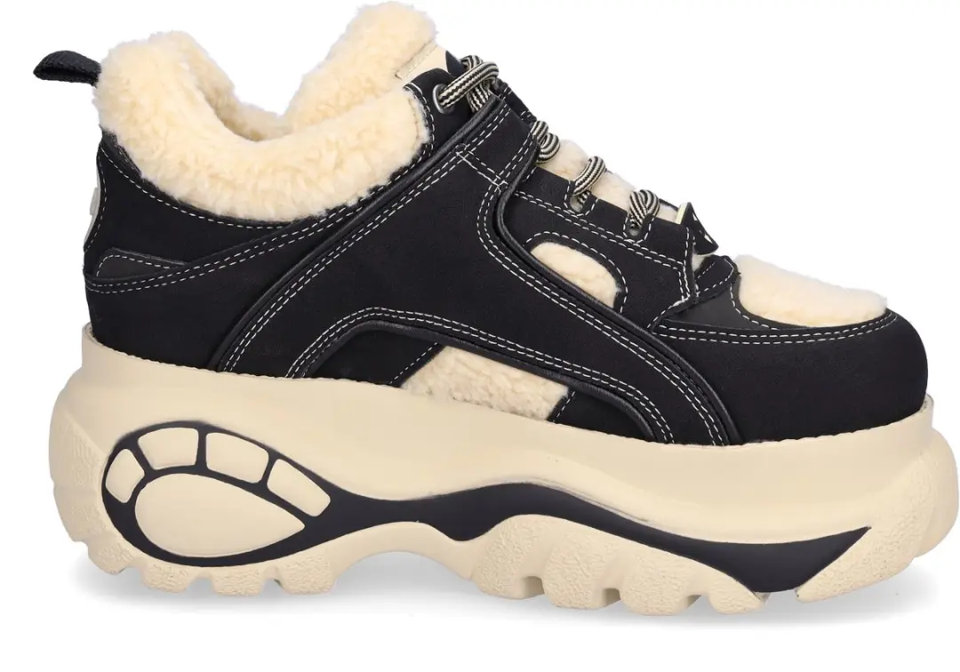 Buffalo Damessneaker 1339-14 Rev Warm - Beige/Zwart - afbeelding 4 van 6