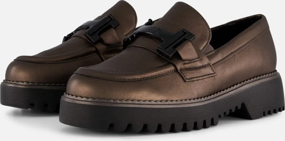 Gabor Loafers brons Leer