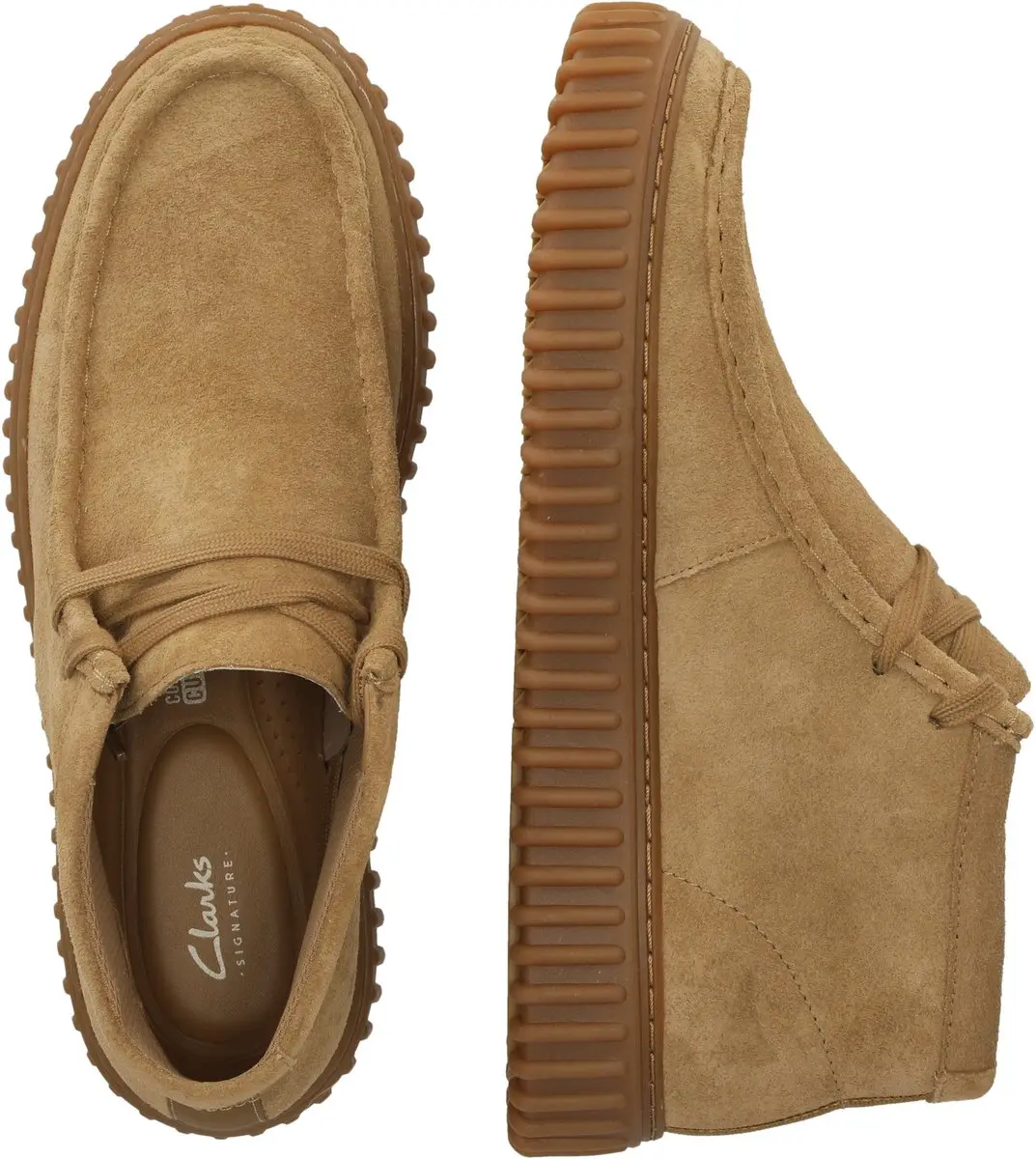 Clarks Torhill Hi Heren Veterschoenen - Camel - 42.5 - afbeelding 5 van 6
