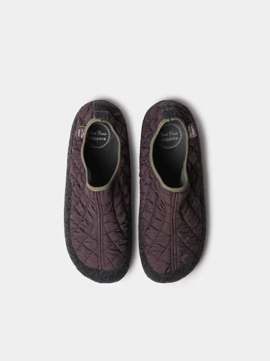 Herenslipper van gerecycled vilt
