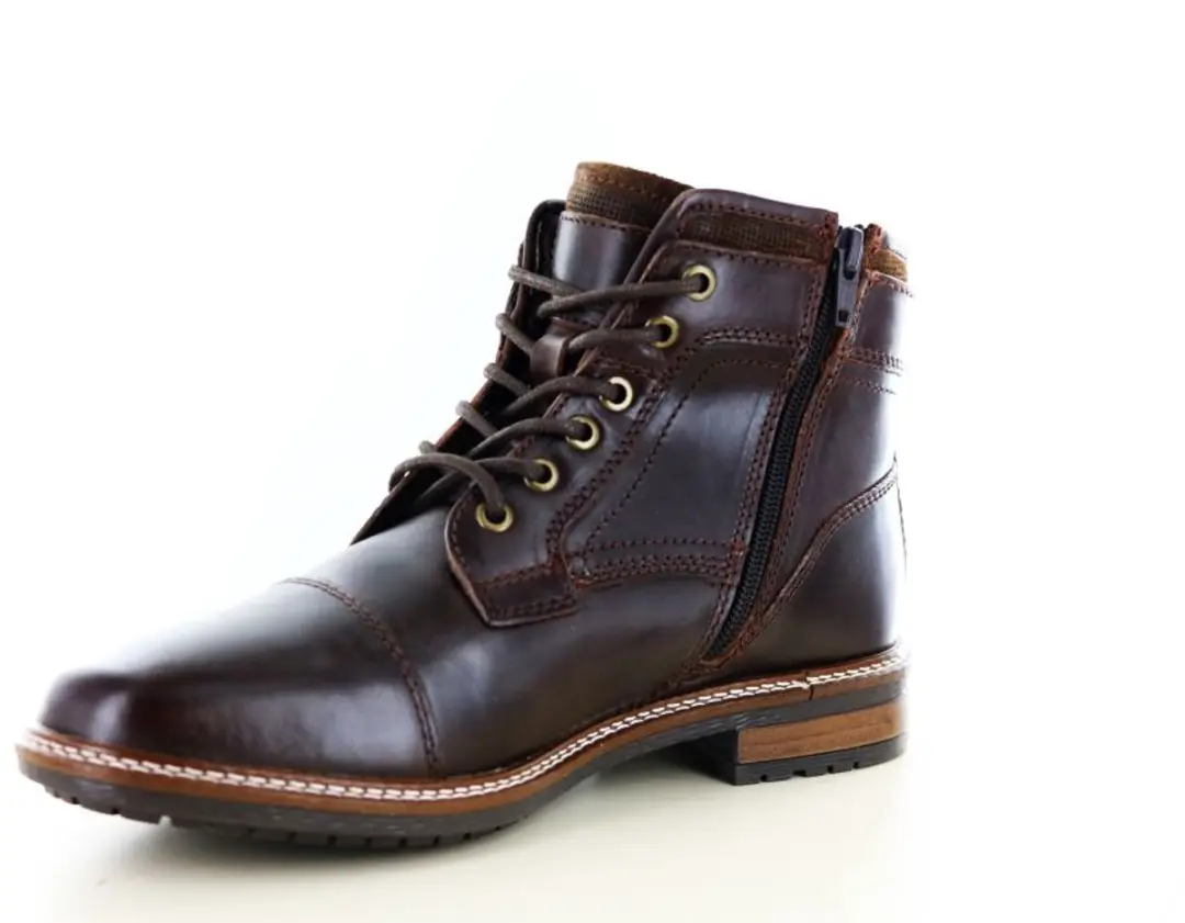 PS Poelman JONI Heren Veterschoenen Donkerbruin - Maat 43
