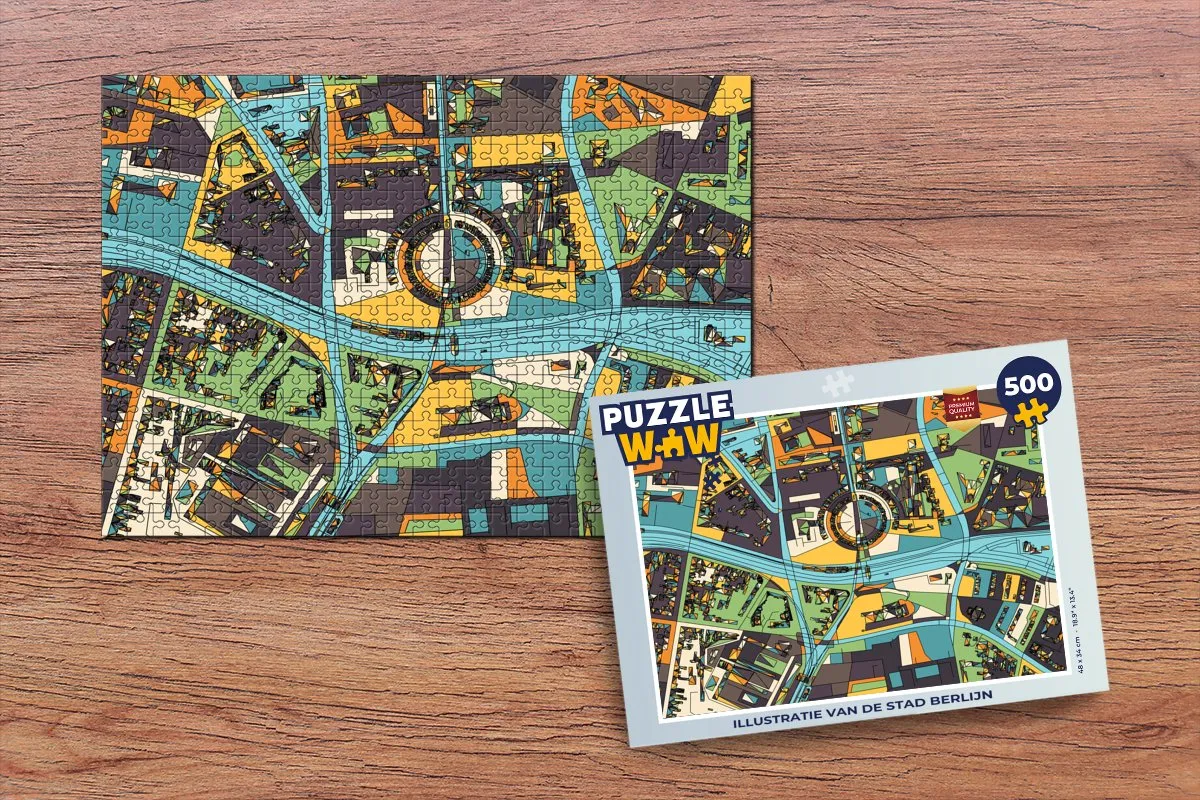 PuzzleWow Berlijn Legpuzzel 500 Stuks - Multicolor