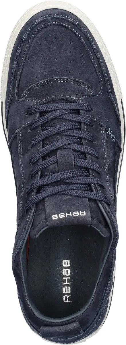 Rehab Creon Nubuck heren sneaker - Donkerblauw - Maat 45 - afbeelding 4 van 6
