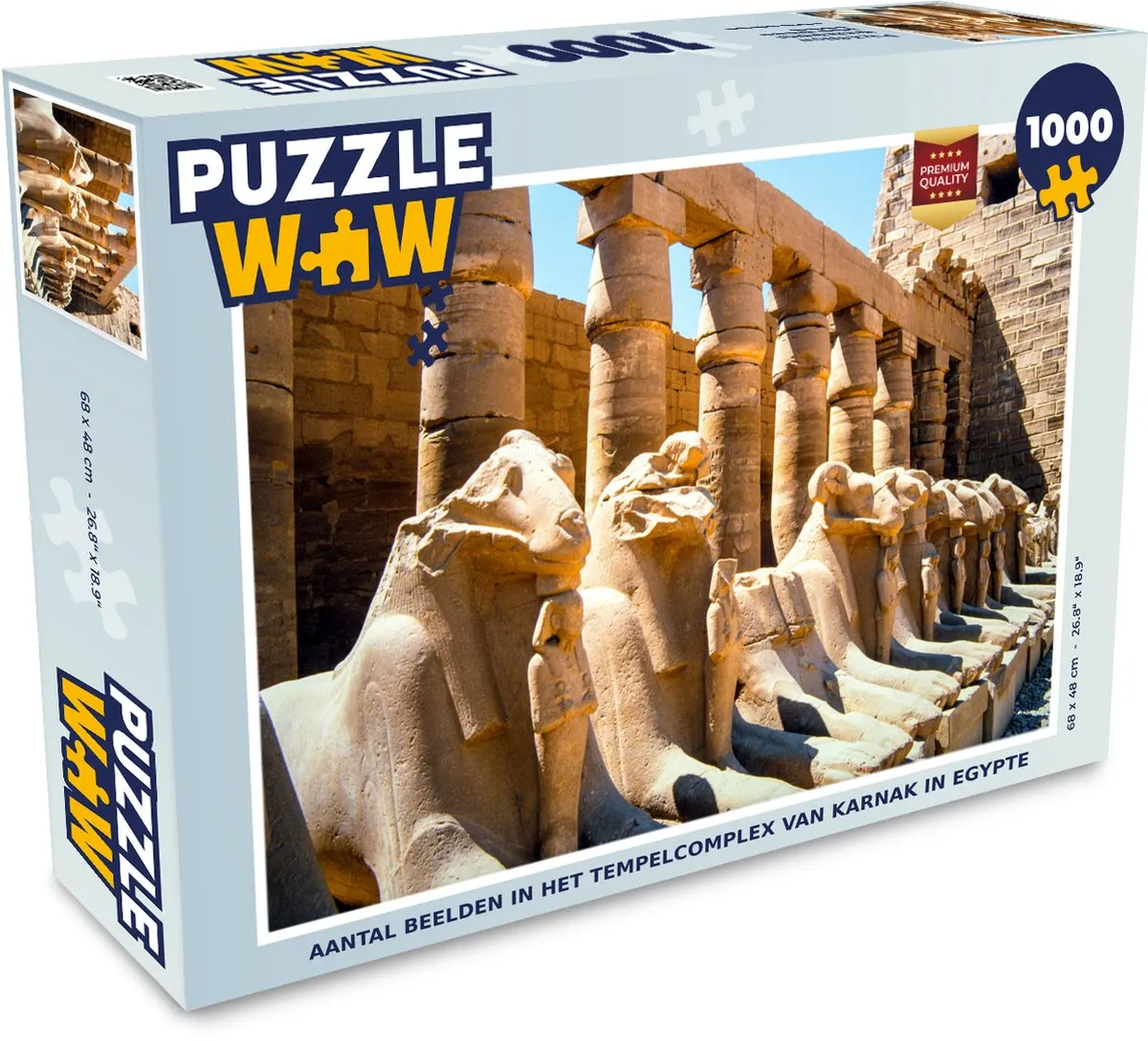 PuzzleWow Legpuzzel Karnak 1000 Stuks - Multicolor