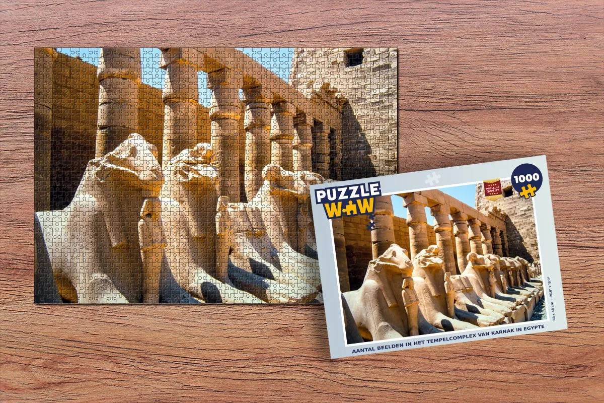 PuzzleWow Legpuzzel Karnak 1000 Stuks - Multicolor