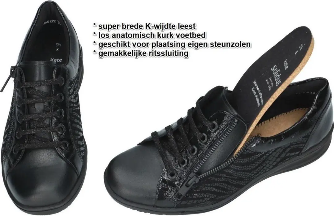 Solidus Kate Sneakers 29001-01001 - Maat 38 - Zwart
