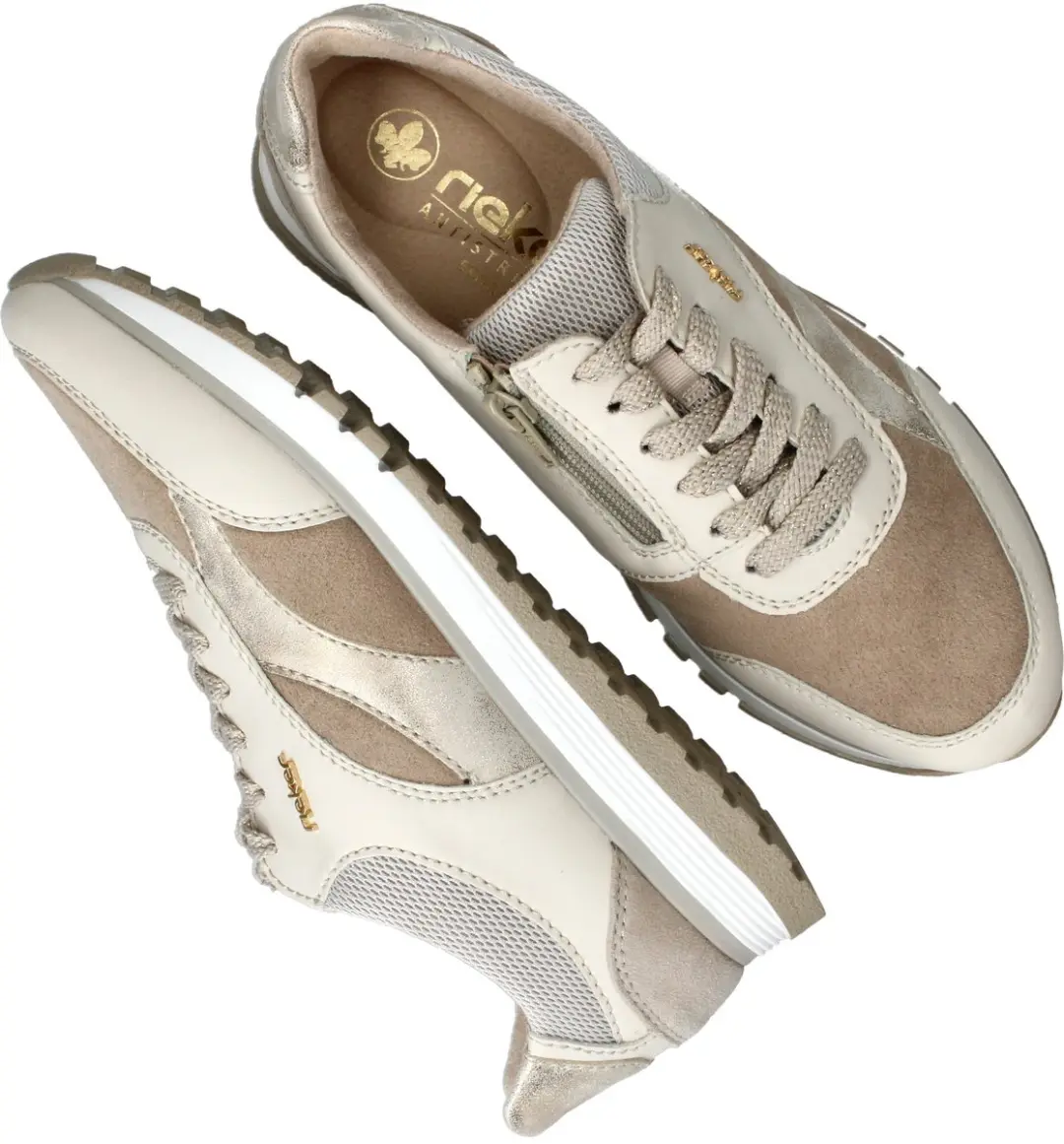 Rieker 101504 Sneakers - Beige - Maat 42 - afbeelding 3 van 6