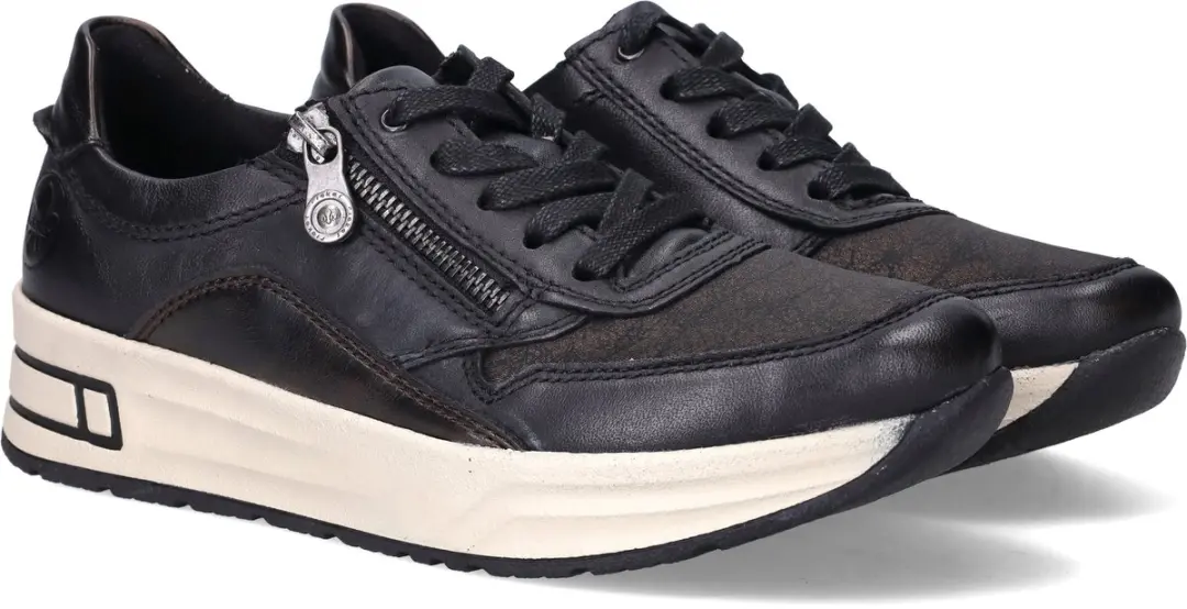 Rieker Sneakers - Dames - Zwart - Maat:36