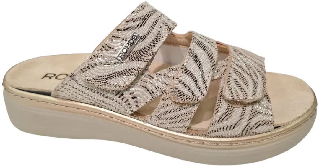 Rohde 5221 - Dames slippers - Kleur: Wit/beige - Maat: 40