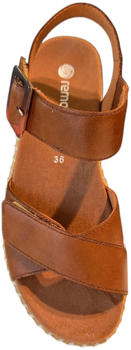 Remonte D3J52-24 Sandalen Dames - Cognac/Naturel - 36 - afbeelding 2 van 6