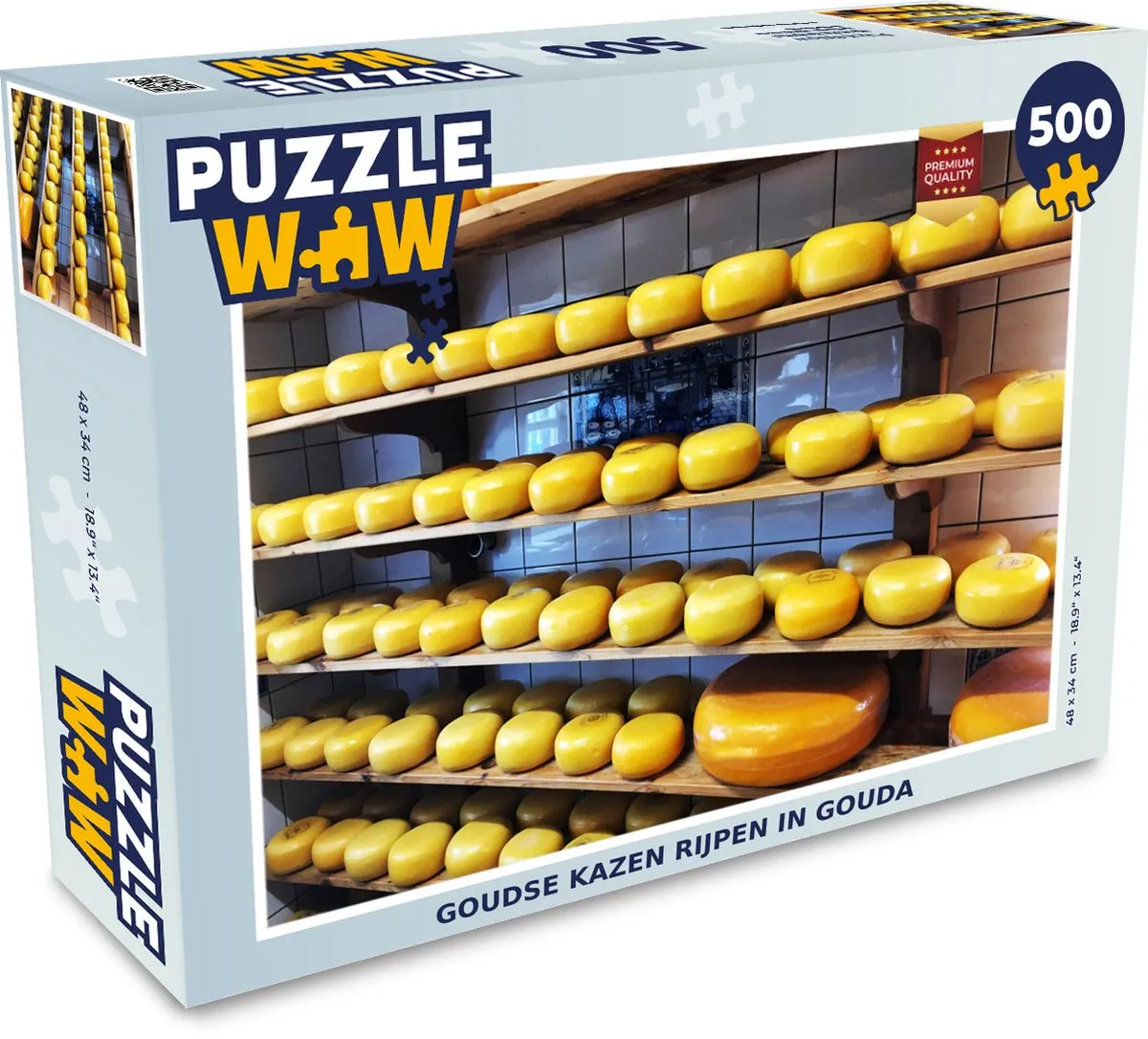 PuzzleWow Gouda Legpuzzel 500 Stuks - Multicolor