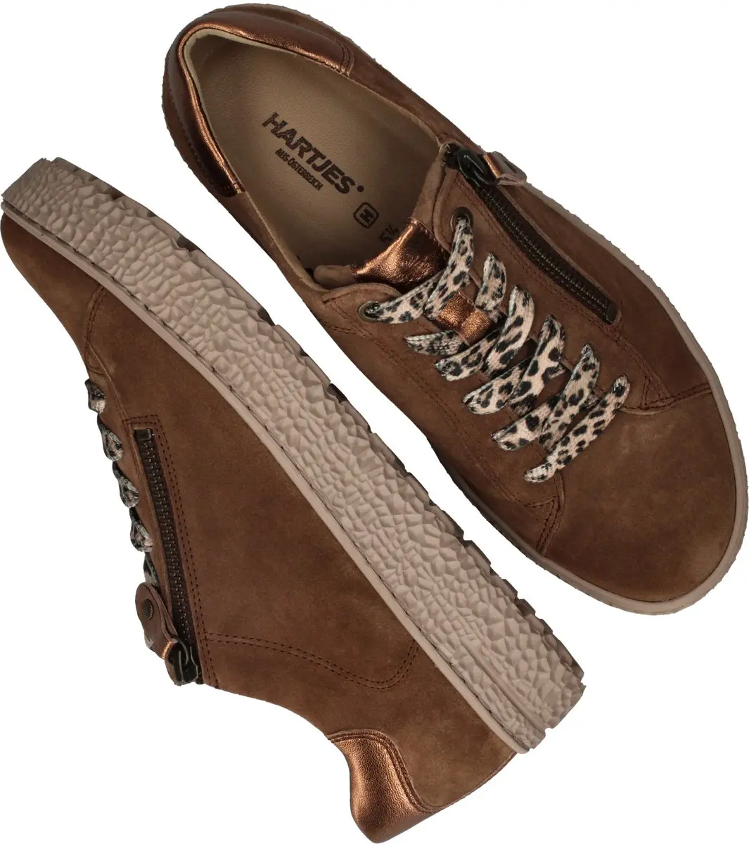 Hartjes Phil Sneakers - Bruin - Suede - Dames 37 - afbeelding 6 van 6