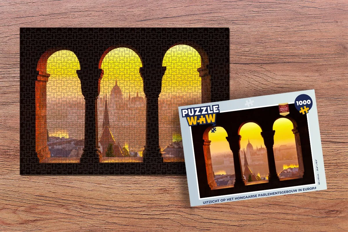 PuzzleWow Hongaars Parlement 1000 Stuks - Multicolor