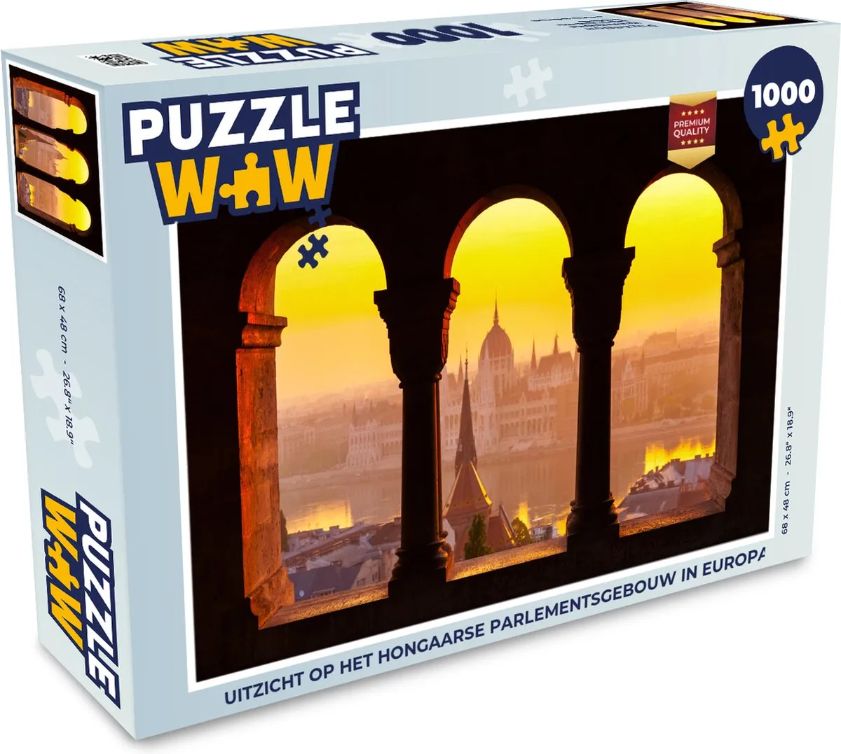 PuzzleWow Hongaars Parlement 1000 Stuks - Multicolor