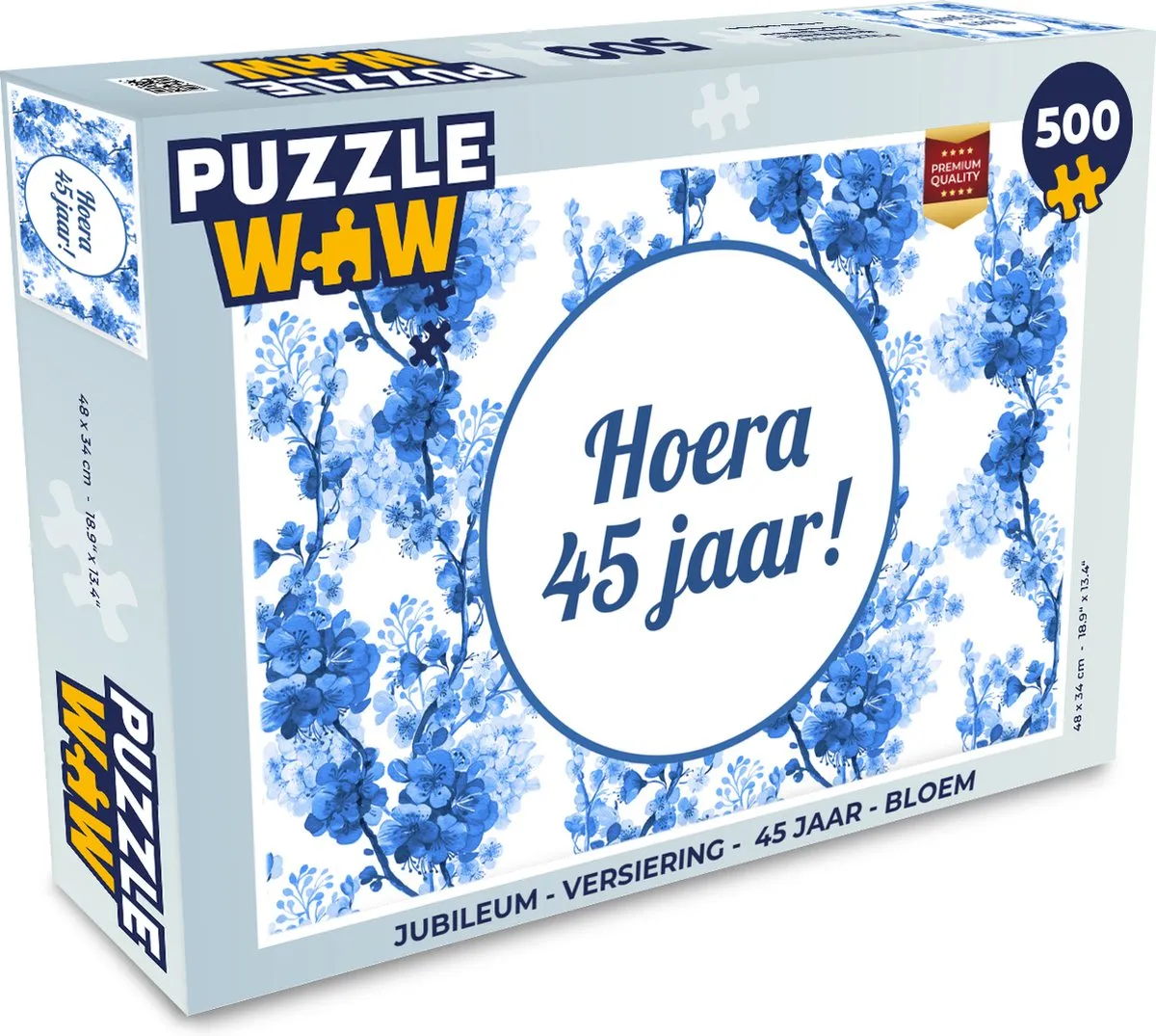 PuzzleWow Jubileum Legpuzzel 500 Stuks - Multicolor