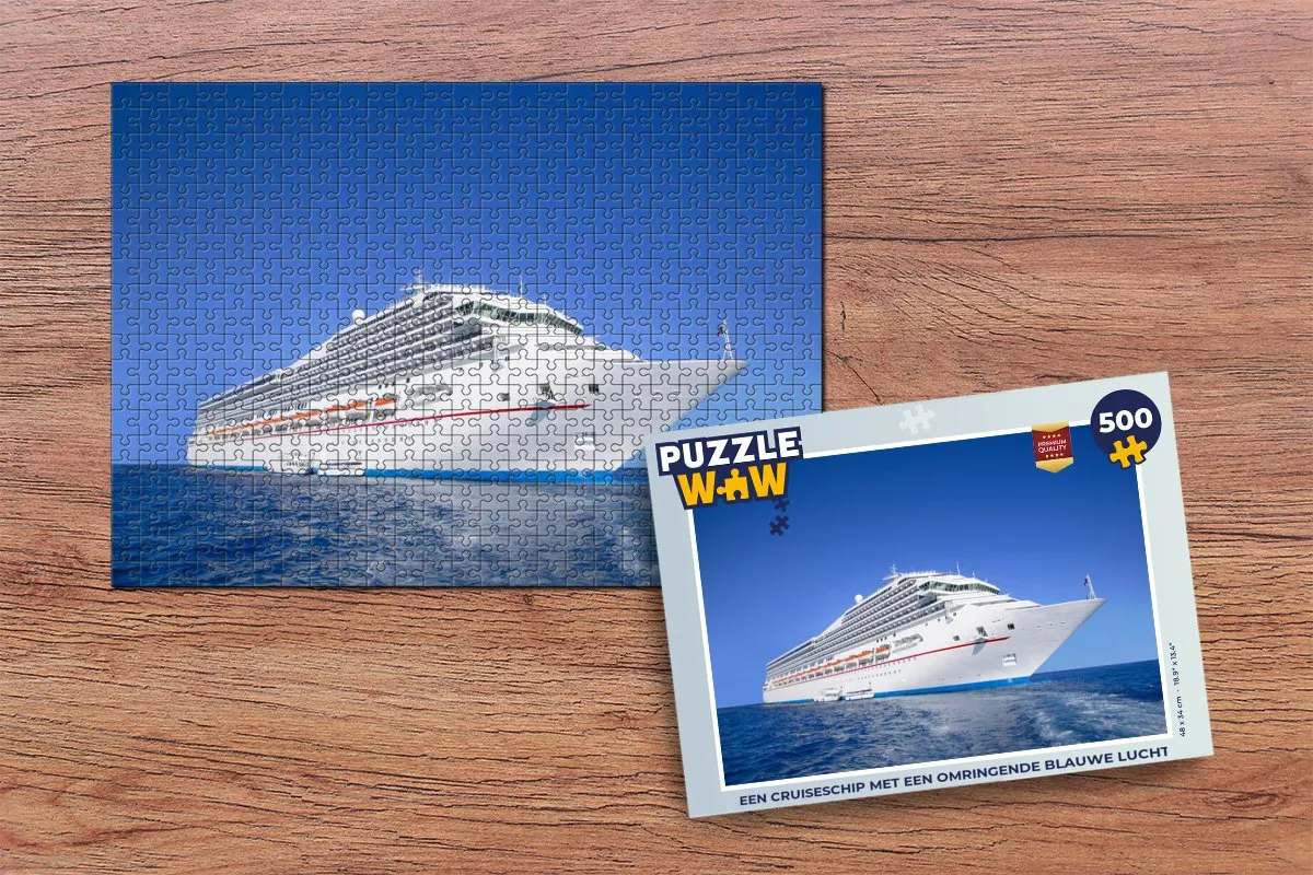 PuzzleWow Legpuzzel Cruiseschip 500 Stuks - Multicolor