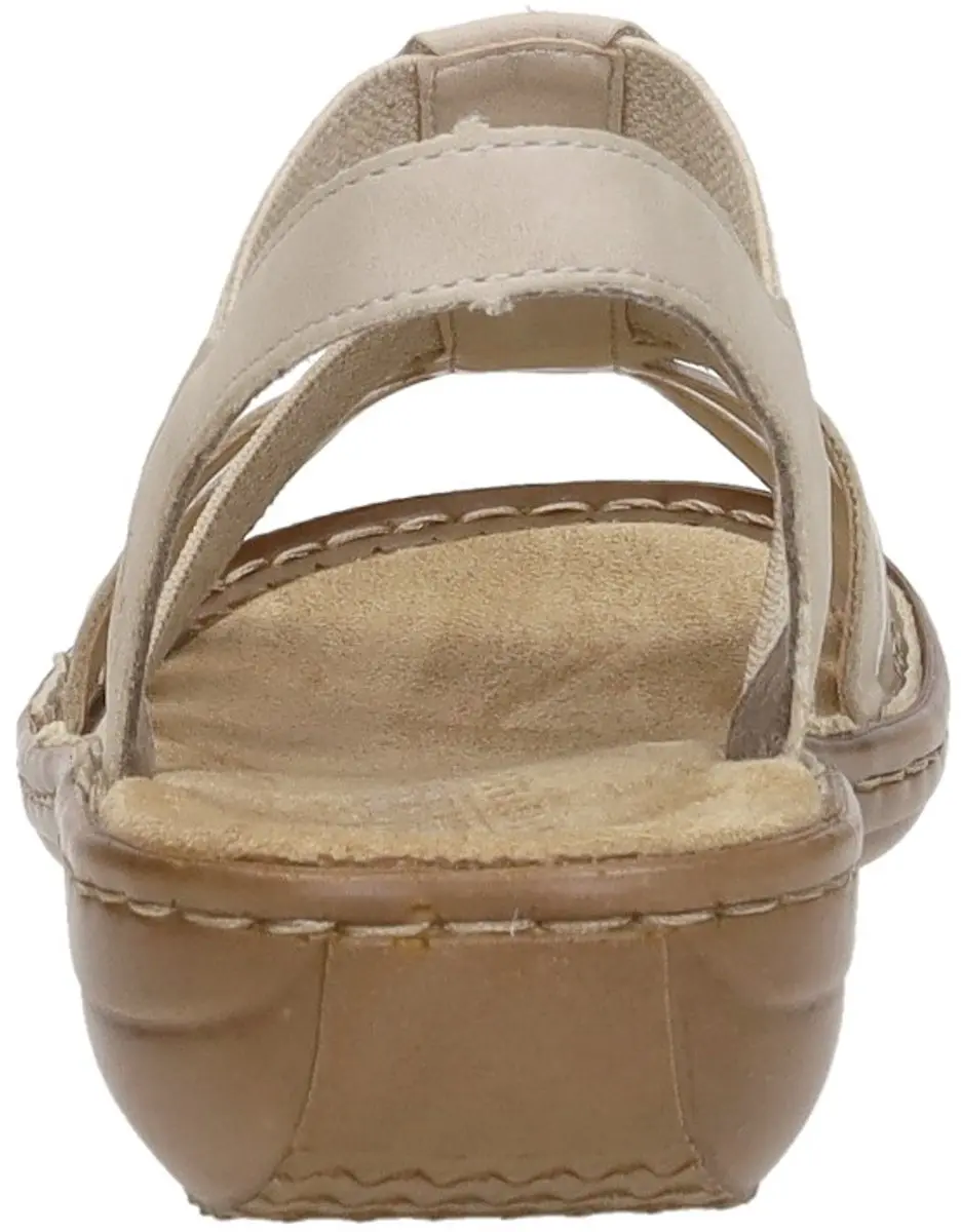 Rieker 608C0 Plat Sandalen - Beige