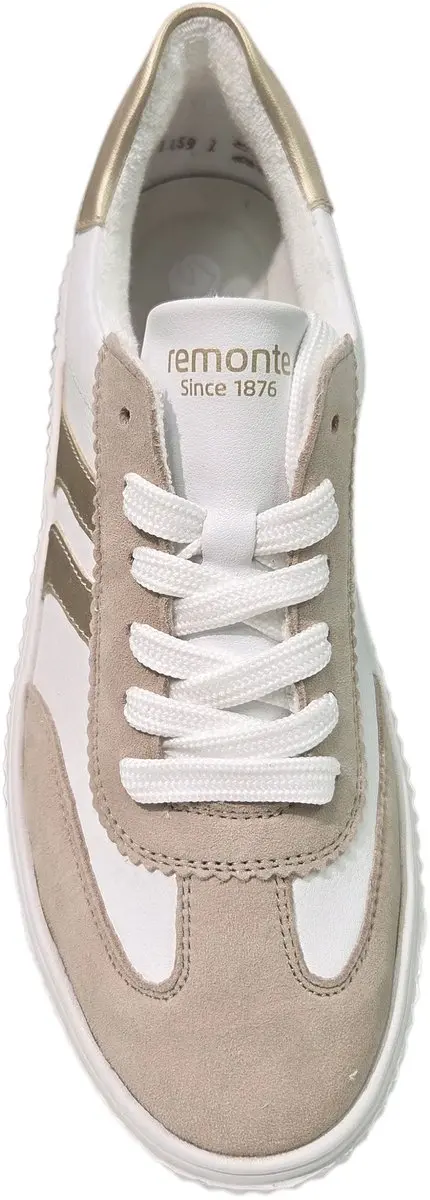 Remonte D3E00-80 Sneakers - Wit/Beige/Goud - 44 - afbeelding 3 van 6